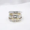 GIA 2.6ct Princess Diamond Engagement Ring Platinum 18k Gold Sz 5.5 VS2, view 4