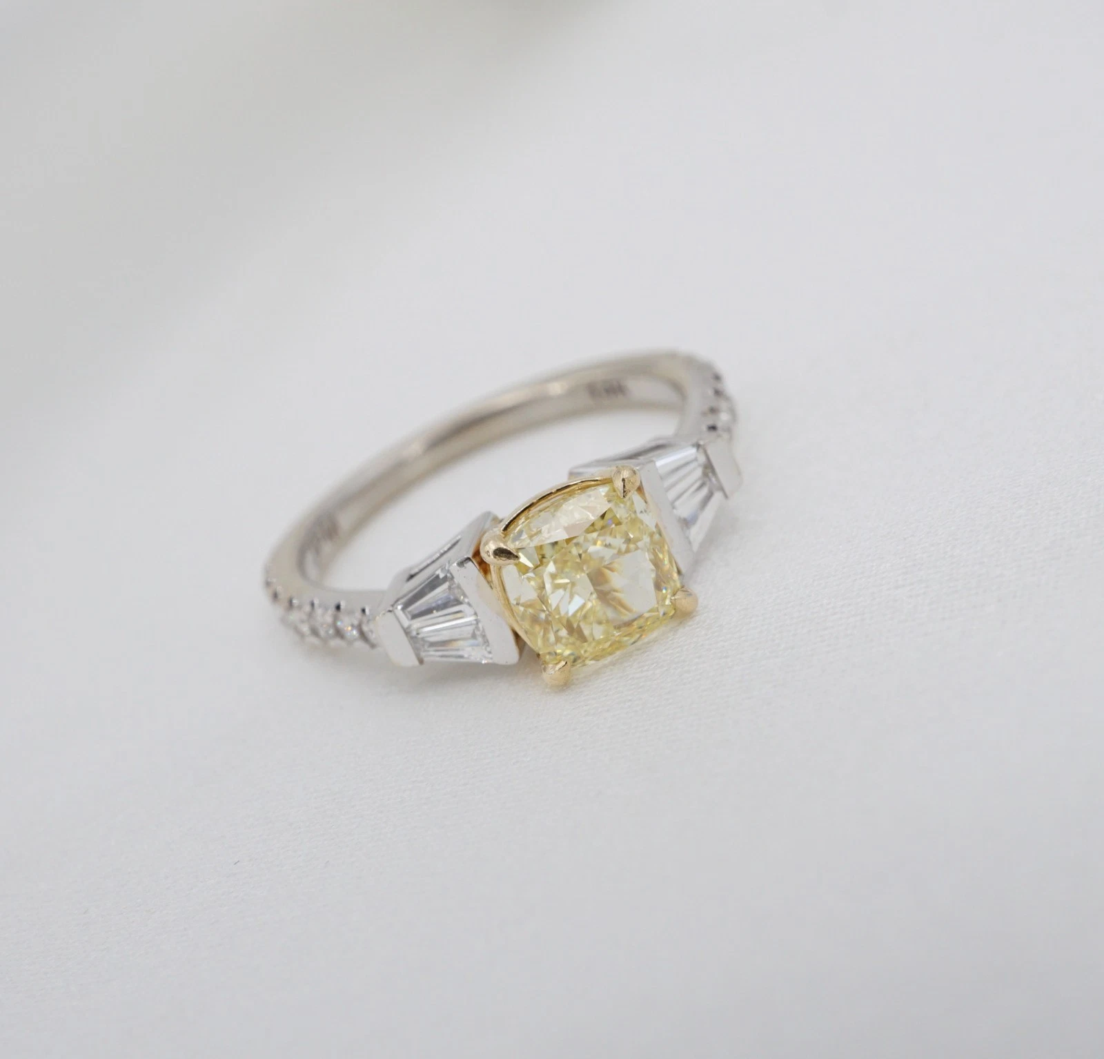 GIA 14k Natural Yellow Diamond 1.41ct Engagement Ring Bridal Set Sz 6, view 6