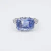 Antique Cut No Heat Ceylon Sapphire Diamond Ring 5.6ct Size 5.5 Lang, view 10