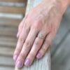 Vintage Bluebonnet 2 Tone 14k Gold 2/3ct Diamond Engagement Ring Size 6 shown worn