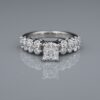 Diamond Engagement Ring 18k White Gold Platinum 2 ctw Size 6.75 GIA G VS2, view 4