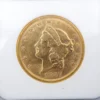 1867-S Double Eagle Gold $20 Dollar Coin NGC AU58 Motto, view 2