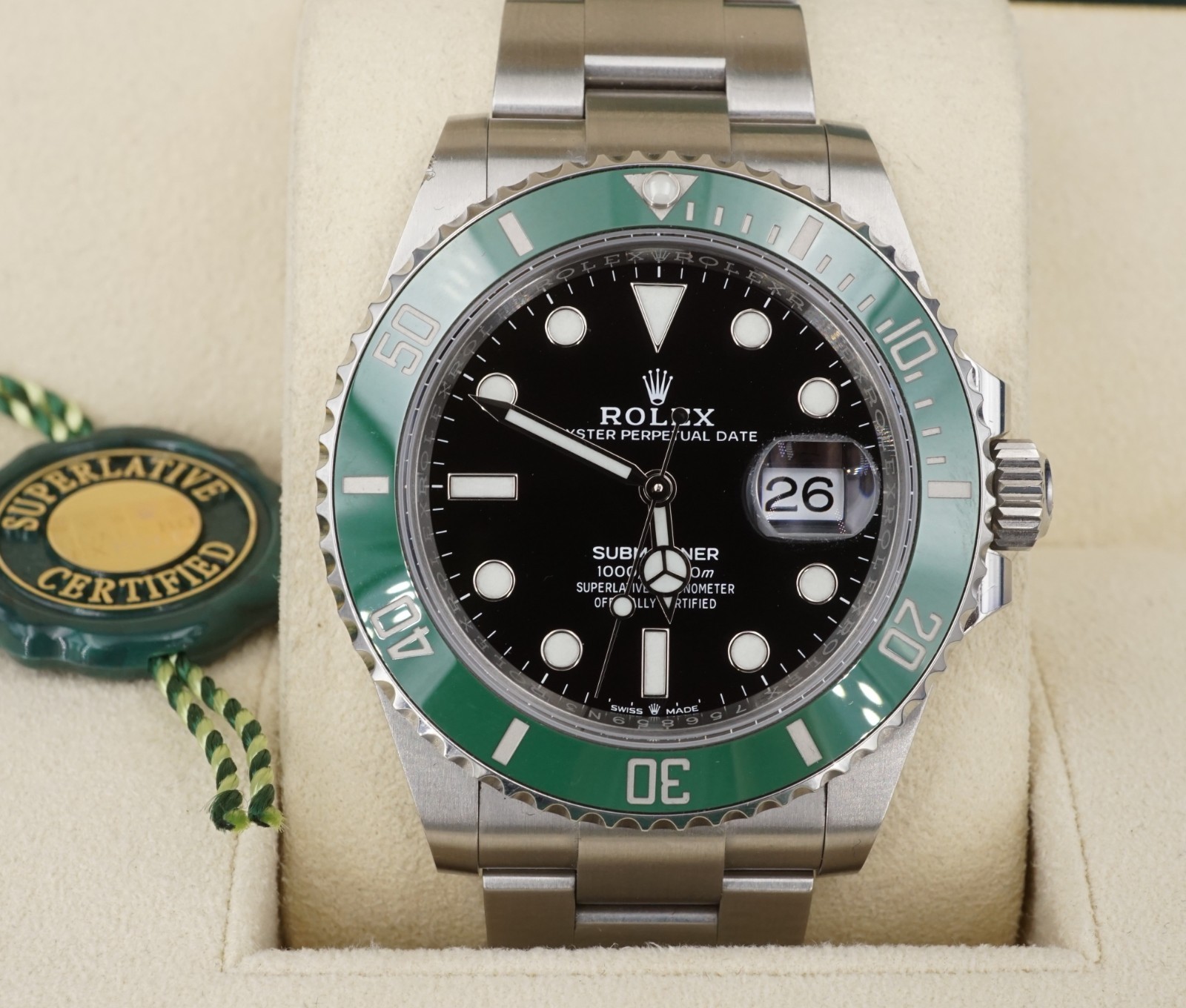 Authentic Rolex Submariner Starbucks 126610LV Box Card 2022 Green 41mm, view 4