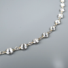 Platinum Diamond Station Necklace 9 carats Bezel Set 15" DBTY, view 1