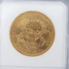 1867-S Double Eagle Gold $20 Dollar Coin NGC AU58 Motto, view 4