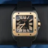 2017 Cartier Santos 100 18k Rose Gold Black PVD Watch Automatic 38mm 2656, view 1