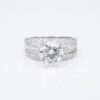 18k Diamond Engagement Ring White Gold 3.5 ctw Size 7.25 Natural, view 6