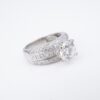 18k Diamond Engagement Ring White Gold 3.5 ctw Size 7.25 Natural, view 7