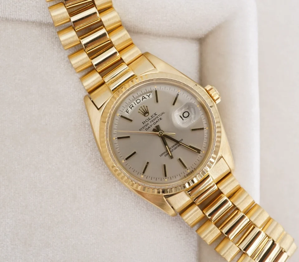 Rolex President Day-Date 18k Yellow Gold Mens 36mm 1803 Non-Quick 1969 W1420