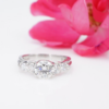 Platinum Hearts Arrows Diamond Engagement Ring 1ct H SI1 AGS Cert Size 6, view 1