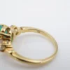 18k Gold Natural Colombian Emerald Diamond Ring 3-Stone 2.5 ctw Sz 8 GIA, view 8