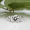 Vintage Diamond Engagement Ring Platinum 1.7ctw 3 Stone Sz 6.25 H VS2 GIA, view 3