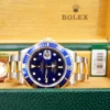 2004 Rolex Submariner 18k SS Date 16613 Blue Dial 40mm Full Set Box Papers, view 2