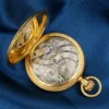 1880s 18k Yellow Gold Patek Philippe Co Pocket Watch MW Shaw Tx Dbl Hunter, view 10