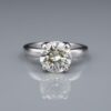 Diamond Engagement Ring 14k White Gold GIA VS2 Solitaire 3ct Size 6.5, view 4