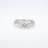 Platinum Hearts Arrows Diamond Engagement Ring 1ct H SI1 AGS Cert Size 6, view 4