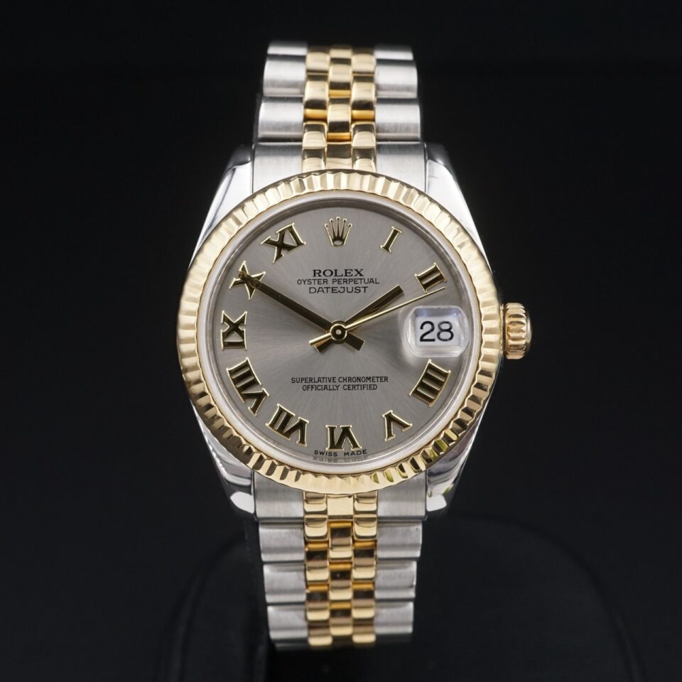 Rolex Datejust 31mm Watch 178273 2 Tone Rhodium Roman Jubilee Warranty W1139
