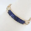 Craig Drake 18k 25cttw Natural Sapphire & Diamond Bracelet Yellow Gold 7", view 6