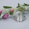 Platinum Asscher Diamond Engagement Ring 2.07 ct H IF GIA Flawless, view 4