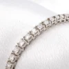 18k Natural Diamond Tennis In-line Bracelet 8 carat White Gold 7", view 3