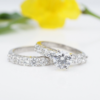 Platinum Diamond Engagement Ring Bridal Set E VS1 2.75 ct Size 7 AGS Cert, view 13