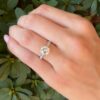 14k Diamond Engagement Ring White Gold 1.75ctw Round Size 5.5 shown worn, view 3