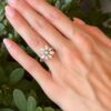 Asprey Diamond Ring Daisy Heritage Cluster 18k White Gold Size 6.5 shown worn