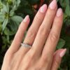 Platinum Hearts Arrows Diamond Engagement Ring 1ct H SI1 AGS Cert Size 6 shown worn