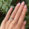 Vintage Diamond Engagement Ring Platinum 1.7ctw 3 Stone Sz 6.25 H VS2 GIA shown worn