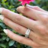 14k Gold 1.2 ctw Diamond Princess Bridal Set Engagement Ring Size 5.25 shown worn