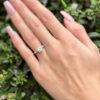 Vintage Platinum Natural Diamond Princess Engagement Ring Size 6.5 shown worn, view 3