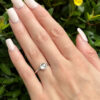 14k Salt and Pepper Diamond Ring White Gold Natural 1.25 ct Size 6.25 New shown worn, view 3