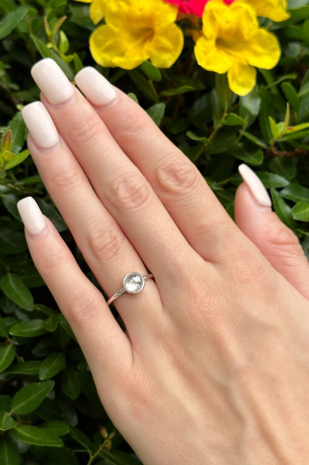14k Salt and Pepper Diamond Ring White Gold Natural 1.25 ct Size 6.25 New shown worn, view 3
