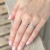 Helzberg 14k White Gold 1ct Oval Cut Diamond Engagement Ring Size 6 GSI shown worn