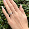 14k Diamond Rainbow Sapphire Band Ring White Gold Size 7.25 NWOT shown worn