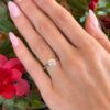 Tiffany & Co Diamond Engagement Ring Platinum 1.34ct H VVS2 Size 8.25 shown worn