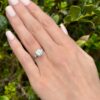 1940s 14k Platinum Natural Diamond Engagement Ring 1.75ct Sz 6.75 OEC shown worn, view 3