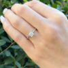 14k Diamond Engagement Ring Princess D SI1 Solitaire 3/4 ct EGL Cert Sz 7 shown worn