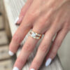 Diamond Engagement Ring 18k Yellow Gold 2.6ct RBC Size 6.5 shown worn