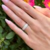 Tiffany & Co Metro 5-Row Diamond Band 18k White Gold Size 5.5 Retired shown worn