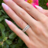 Tiffany & Co 18k Tiffany T True Wide Diamond Band Ring White Gold Size 8 shown worn