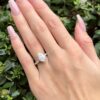 Tacori 1.5ct Pear Diamond Halo Engagement Ring GIA D SI1 Platinum Sz-6 shown worn