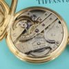 1920s Solid 18k Yellow Gold Tiffany & Co Pocket Watch New York Winds & Runs shown worn