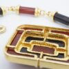 Tiffany Co 18k Carved Carnelian Onyx Inlay Pendant Necklace 28" Rare shown worn, view 3