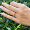 14k White Gold Ombre Sapphire 4ctw Eternity Band Ring Anniversary Size 7 shown worn