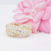 Van Cleef 18k Pave Diamond Ring Crossover Entrelacs Size 5.25 Euro 50 VCA shown worn, view 1