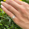 Vintage 1930s Platinum Diamond Ring Engagement 1 carat Euro Cut OEC shown worn