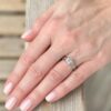 18k Gold 1ct Solitaire Princess Cut Diamond Engagement Ring Sz 5.25 shown worn