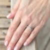 Diamond Engagement Ring 18k White Gold EGL F SI1 shown worn