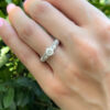1.5ct Diamond Pave Engagement Ring Euro Shank Palladium Size 7.25 Unique shown worn